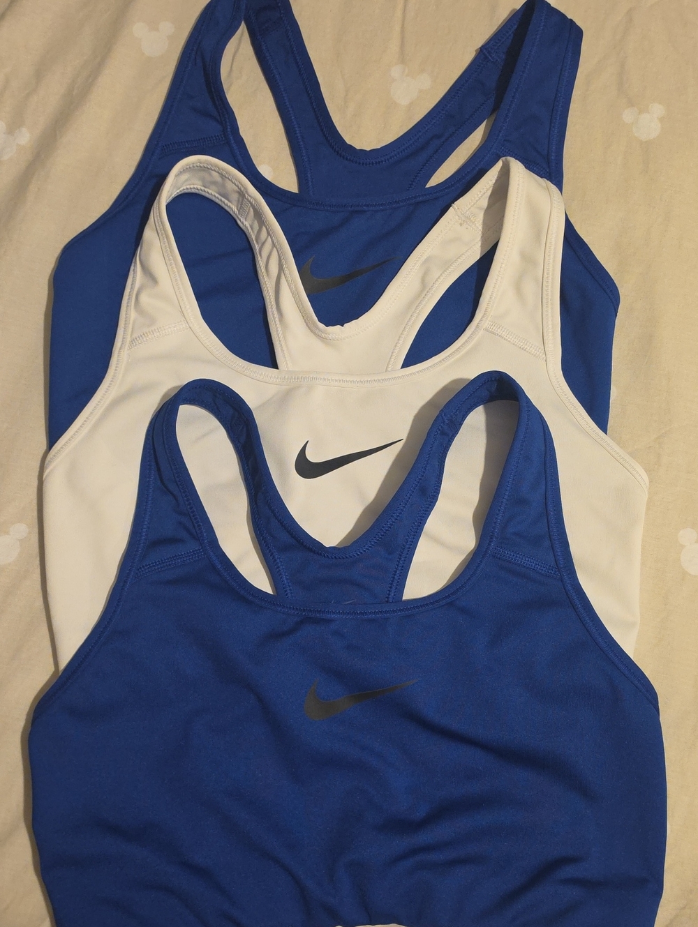 Nike Racerback Sports Bras - Blue & White (Set of 3)